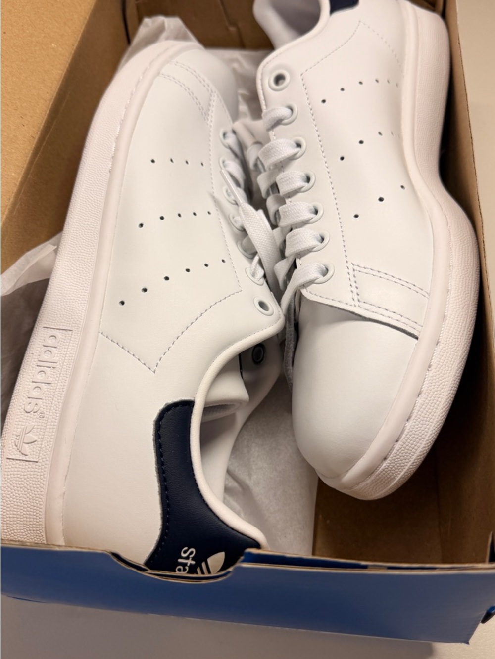 adidas Stan Smith W White and Navy Shoe Box Label - Picture 7 of 7